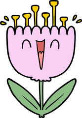 cartoon happy flower