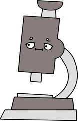cute cartoon of a microscope