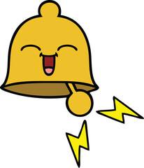 Naklejka premium cute cartoon of a ringing bell