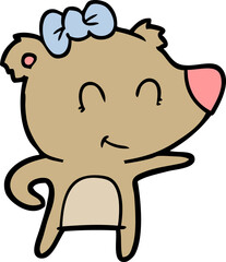 Fototapeta premium female bear cartoon