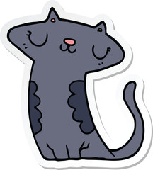 Naklejka premium sticker of a cartoon cat
