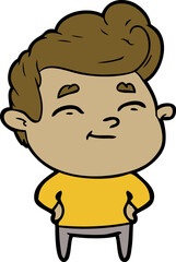 happy cartoon man