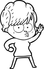 cartoon woman