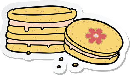 sticker of a cartoon biscuit