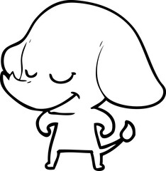 cartoon smiling elephant