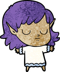 cartoon elf girl