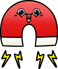 gradient shaded cartoon of a magnet