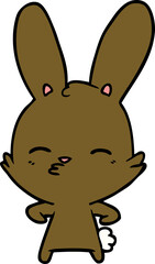 curious bunny cartoon