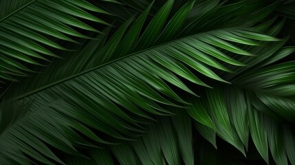 tropical leafleaves collection for design with dark color. Generative AI