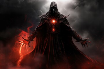 Dark lord, an evil supernatural character. Beautiful illustration picture. Generative AI - obrazy, fototapety, plakaty