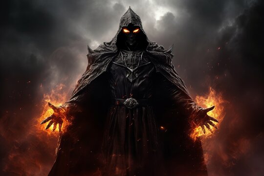 Dark lord, an evil supernatural character. Beautiful illustration picture. Generative AI