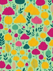 Seamless pattern with flowers. A pattern of roses. Generative A.I