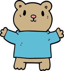 cartoon doodle teddy bear