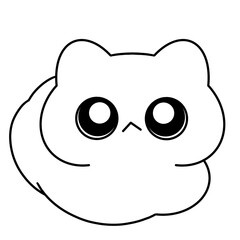 cute cat  chalk coloring