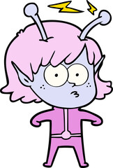 cartoon alien girl