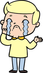cartoon man crying