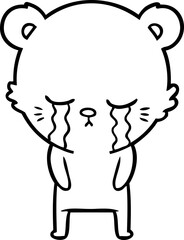 crying cartoon bear