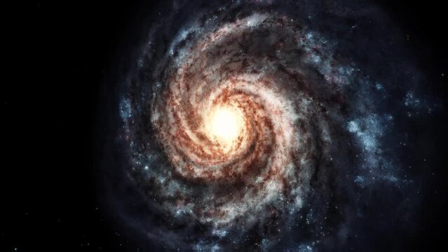 Milky Way Galaxy Zoom out Animation 4K