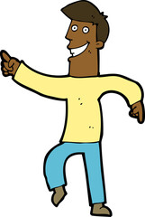 cartoon grinning man