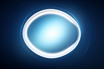 Abstract blue background with a white oval in the center, Generative ai