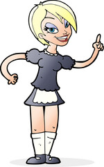 cartoon waitress taking order