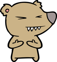 angry bear cartoon
