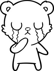 Fototapeta premium crying polar bear cartoon