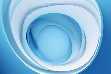 Fototapeta premium Abstract blue background with a white oval in the center, Generative ai