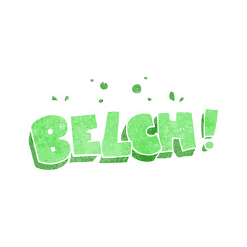 freehand retro cartoon belch text