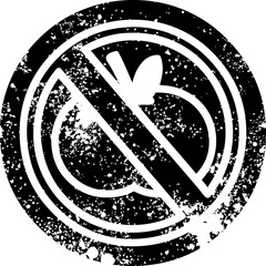 no healthy food distressed icon symbol