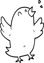 cartoon bird singing