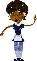 cartoon waitress taking order