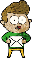 cartoon staring man