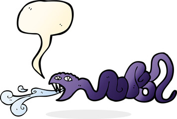 cartoon snake with speech bubble