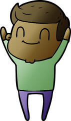 cartoon friendly man