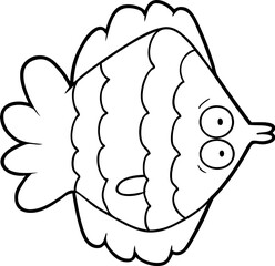 cartoon flat fish