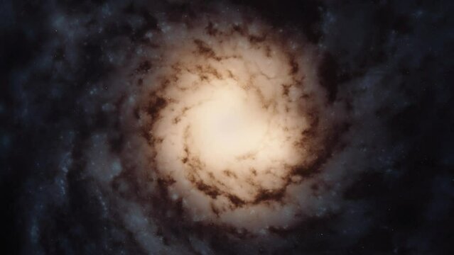 M87, Perfect Spiral Galaxy, Zoom Out 4K