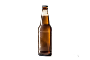 beer bottle isolated on transparent background. genarative ai