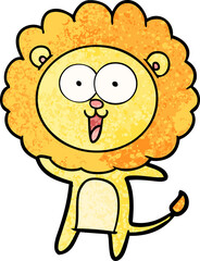 happy cartoon lion