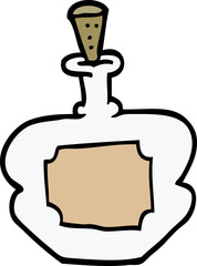 cartoon doodle perfume bottle
