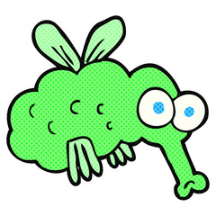 freehand drawn cartoon fly