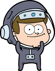 happy astronaut cartoon © lineartestpilot