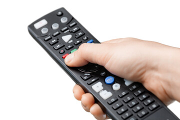 Hand Using a Remote Control