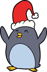 happy christmas penguin