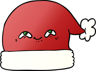 cartoon christmas santa hat