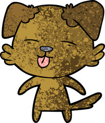cartoon dog sticking out tongue