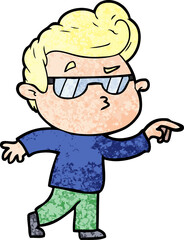 cartoon cool guy