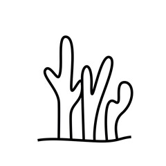 Obraz premium Coral icon. Coral reef. Vector. Illustration.