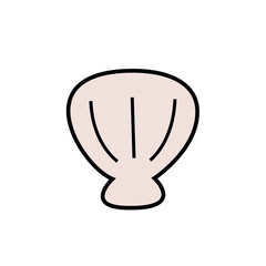 Seashell icon. Isolated. Vector. Illustration