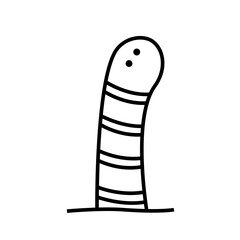 Garden eel icon. Outline. Vector illustration.